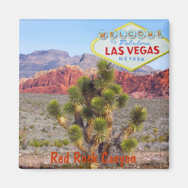 Red Rock Canyon nähe Las Vegas Strip Magnet (Vorne)