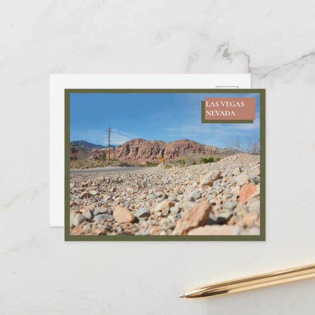 Red Rock Canyon Nature Las Vegas Nevada Wüste Postkarte (Vorderseite/Rückseite Beispiel)