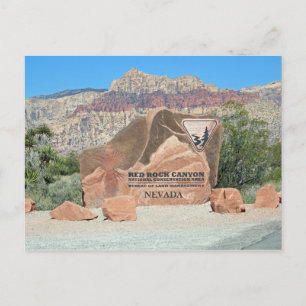 Red Rock Canyon NV Sign Postcard! Postkarte
