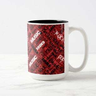 Red Rock Pop R & B Music Zweifarbige Tasse