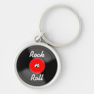 Red Rock'n'Roll Record Schlüsselanhänger