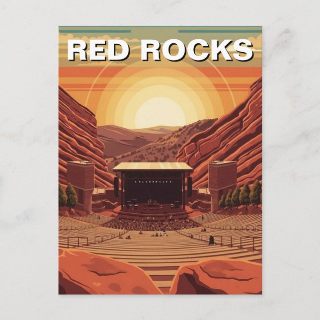 Red Rocks Amphitheater Colorado Postkarte (Vorderseite)