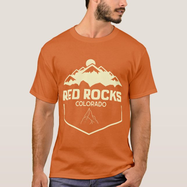 Red Rocks Colorado Beautiful Rocky Mountains vinta T-Shirt (Vorderseite)