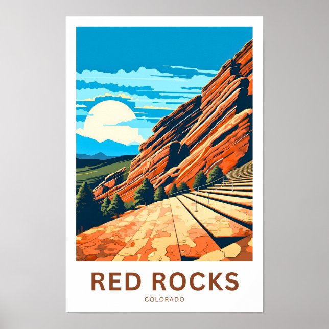 Red Rocks Colorado Reisen Print Poster (Vorne)