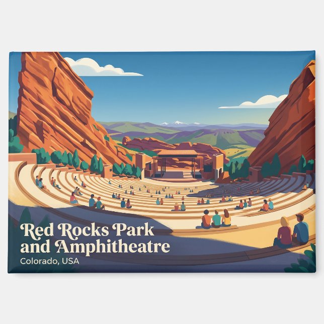 Red Rocks Park und Amphitheater USA Magnet (Vorderseite)