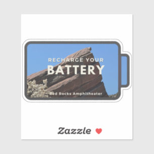 Red Rocks Recharge Aufkleber