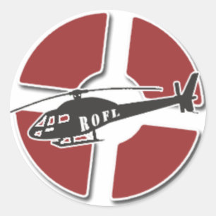 Red RoFL Copter Aufkleber