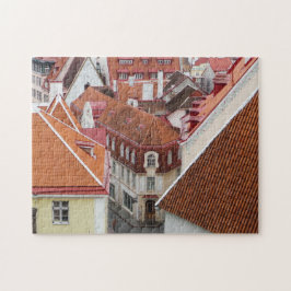 Red Roofs Village Tallinn Estland Foto Puzzle