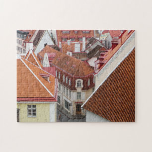 Red Roofs Village Tallinn Estland Foto Puzzle