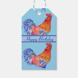 Red Rooster Chicken Choice Animal Blue Geschenkanhänger