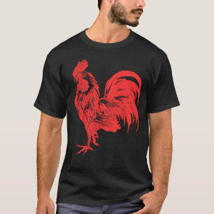 Red Rooster Cocky Vintag Rooster T-Shirt