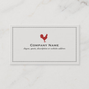 Red Rooster Country Farm Business Card Visitenkarte