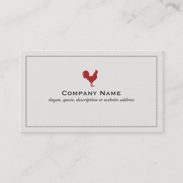 Red Rooster Country Farm Business Card Visitenkarte (Vorderseite)