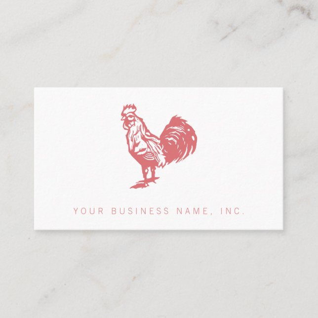 Red Rooster Farmhouse Bistro Logo Professional Visitenkarte (Vorderseite)