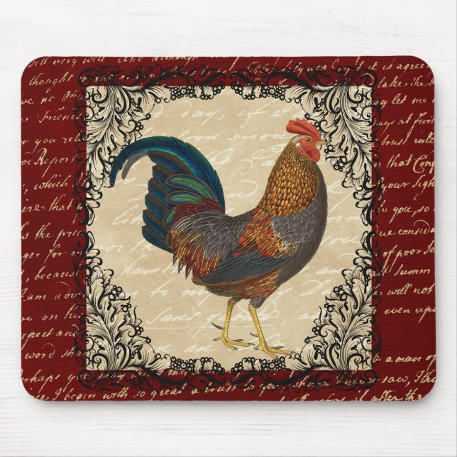 Red Rooster Vintag Mousepad (Vorne)