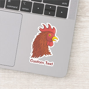 Red Rooster's Head Aufkleber