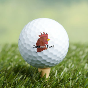 Red Rooster's Head Golf Balls Golfball