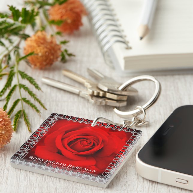 Red Rose [Acrylic Keychain] Schlüsselanhänger (Vorderseite rechts)