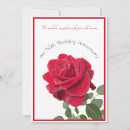 Red Rose Anniversary or other event Invitation Einladung