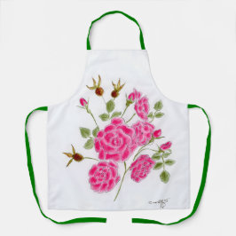 Red Rose Apron Schürze