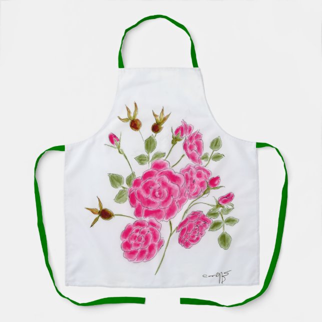 Red Rose Apron Schürze (Vorderseite)