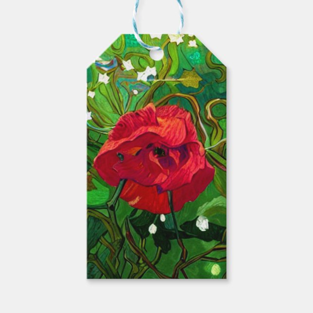 RED ROSE ART GESCHENKANHÄNGER (Vorderseite)