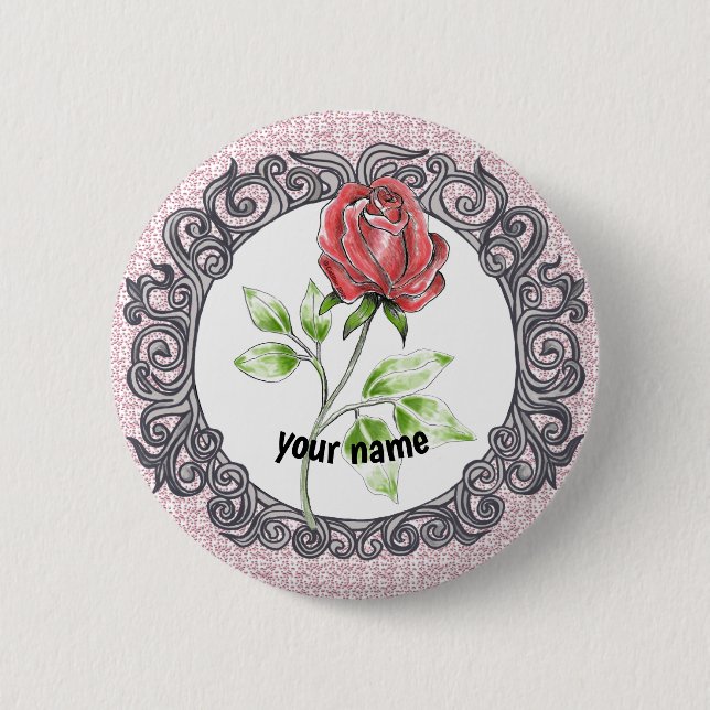 Red Rose Button (Vorderseite)