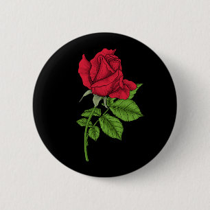 Red Rose Button