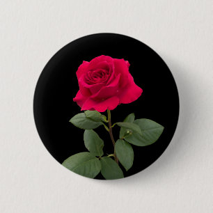Red Rose Button