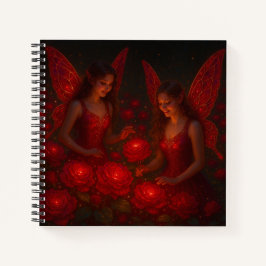 Red Rose Fairy Romantic Fantasy Love Notizbuch