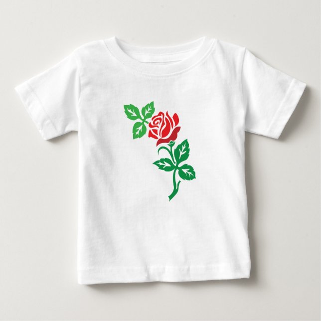 Red Rose Flower Design – Classic Floral Beauty Baby T-shirt (Vorderseite)