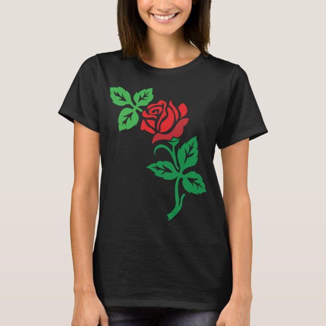 Red Rose Flower Design – Classic Floral Beauty T-Shirt (Vorderseite)