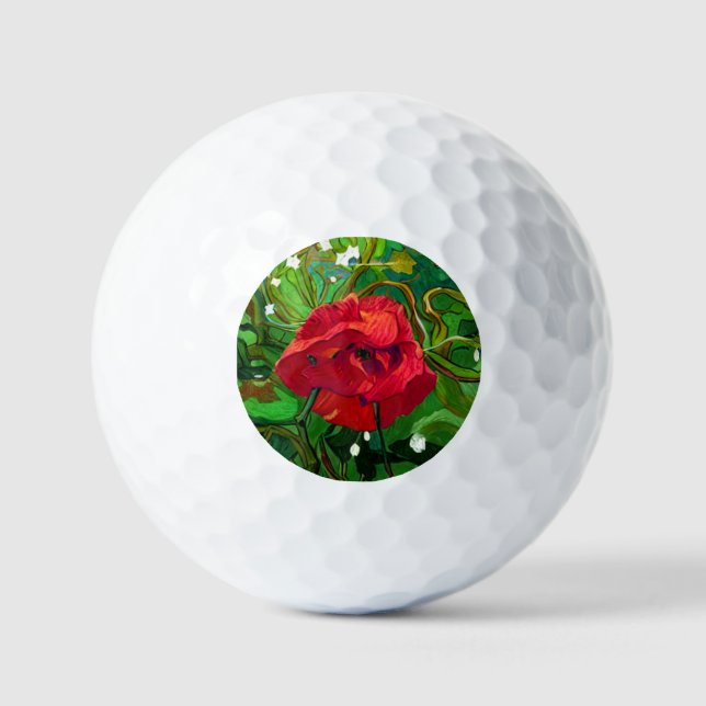 RED ROSE  GOLFBALL (Vorderseite)
