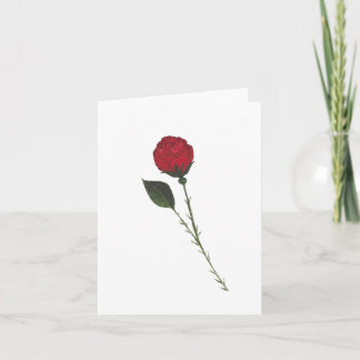 Red Rose Greeting Card Karte