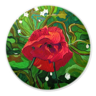 RED ROSE  KERAMIKKNAUF