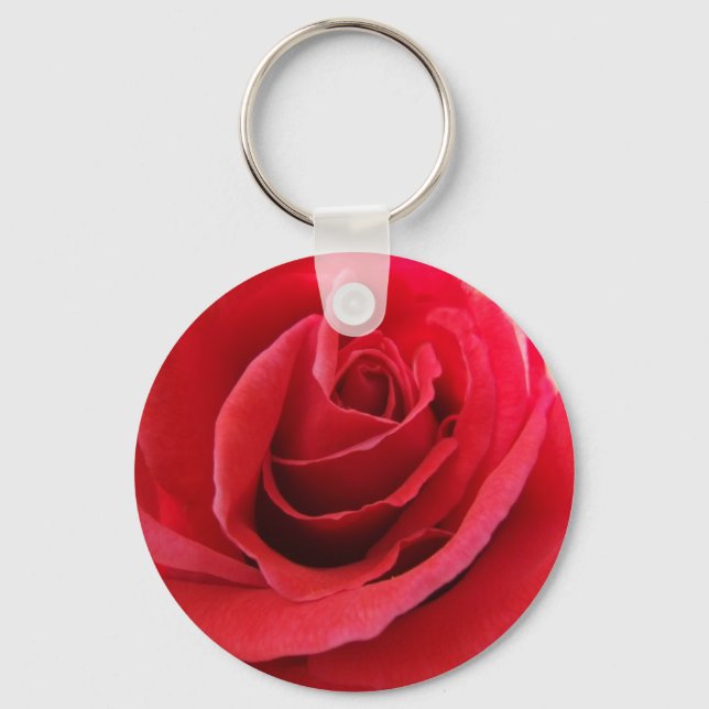 Red Rose Keychain Schlüsselanhänger (Vorderseite)