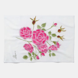 Red Rose kitchen tea towel Geschirrtuch