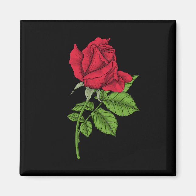 Red Rose Magnet (Vorne)
