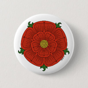 Red Rose of Lancaster Button