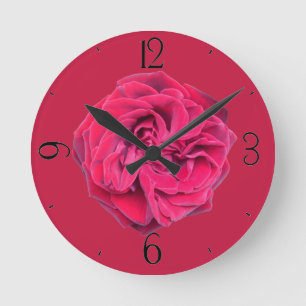 Red Rose Runde Wanduhr