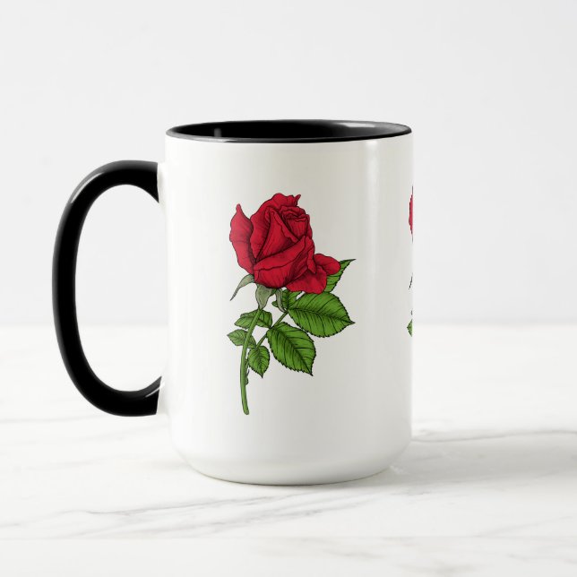 Red Rose Tasse (Links)
