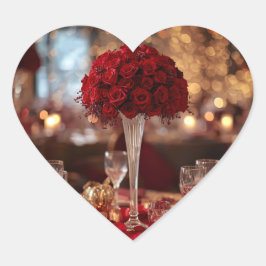 Red Rose Valentine Romantic Aesthetic Love St Herz-Aufkleber