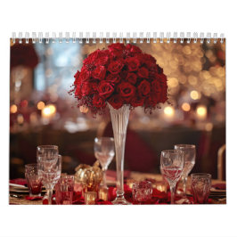 Red Rose Valentine Romantic Wall Desk Kalender
