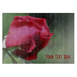 Red Rosenknospe Blume Nature Schneidebrett