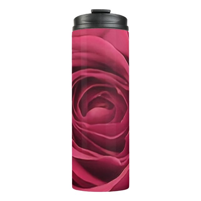 Red Rosenknospe Thermosbecher (Vorderseite)