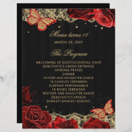 Red Roses 18 Candles and Roses Ceremony Program