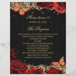 Red Roses 18 Candles and Roses Ceremony Program