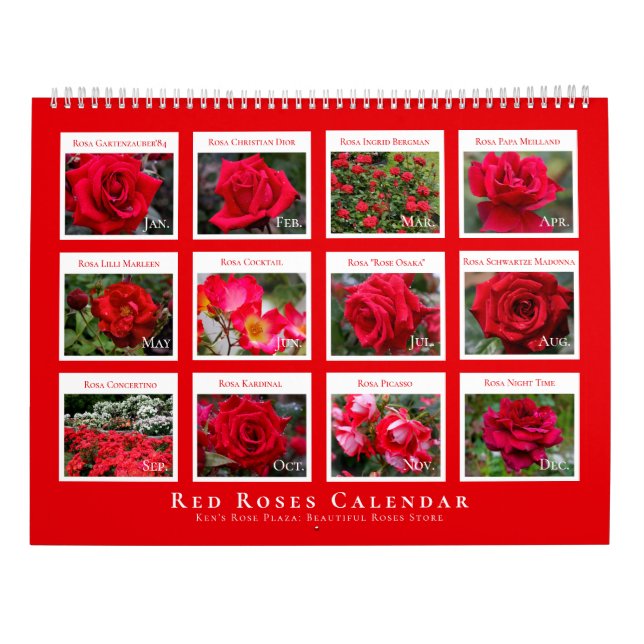 Red Roses Calendar (Type-A) Kalender (Rückseite)