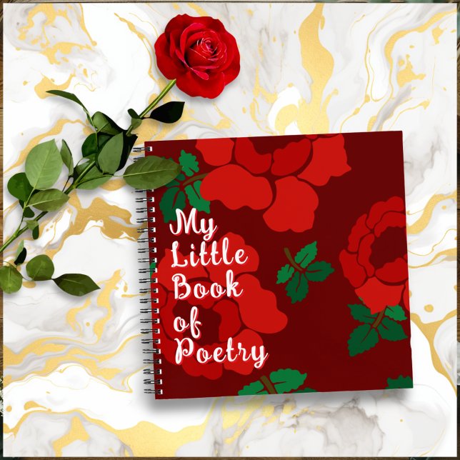 Red Roses Custom Title Spiral Bound Notizbuch (Von Creator hochgeladen)