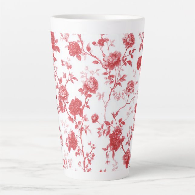 Red Roses Floral Milchtasse (Vorderseite)